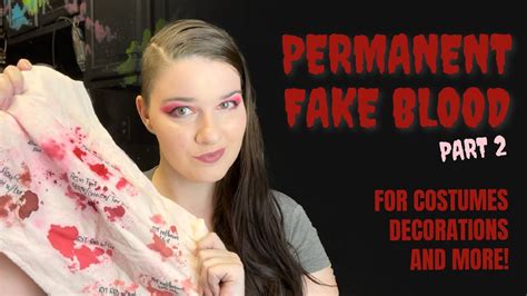 fake blood mix for clothes|how to make blood on clothes.